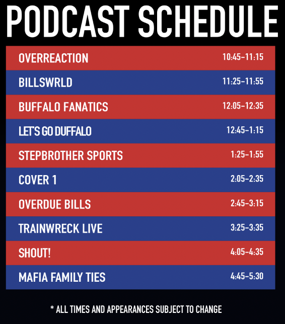 Podcast Schedule